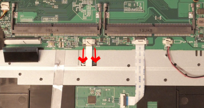 Disconnect L14 keyboard backlight connector