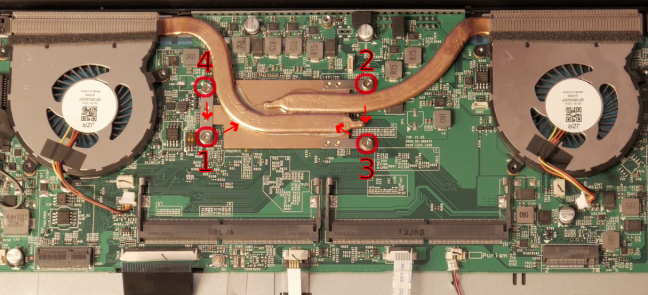 L14 CPU heatsink removal