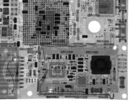 Lower-right of upper side of the circuit board