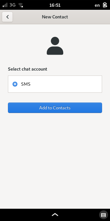 Adding a new SMS contact