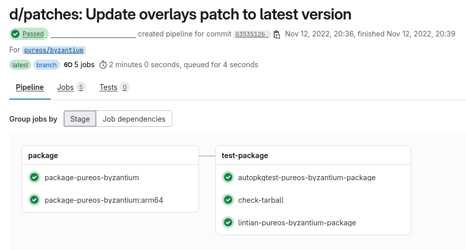 CI job package