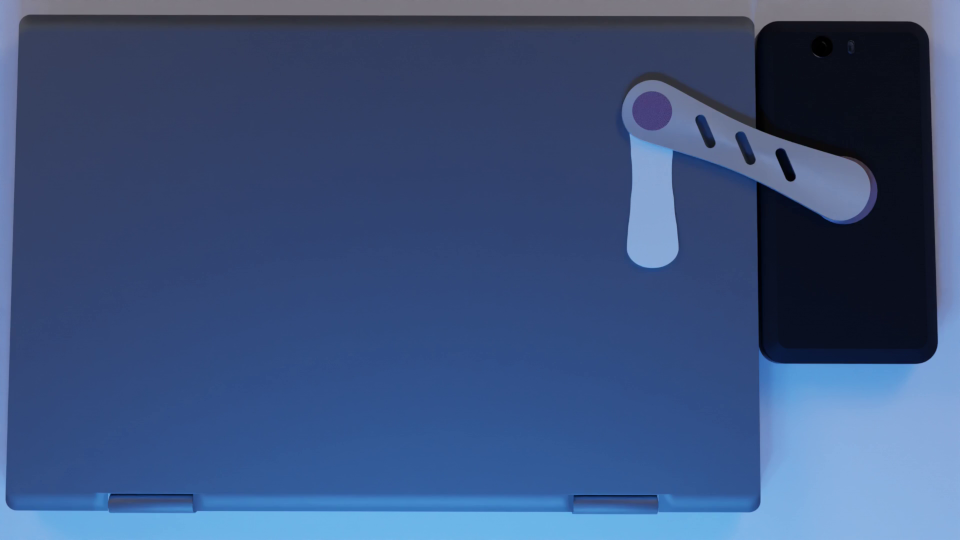 Lapdock setup: bracket alignment