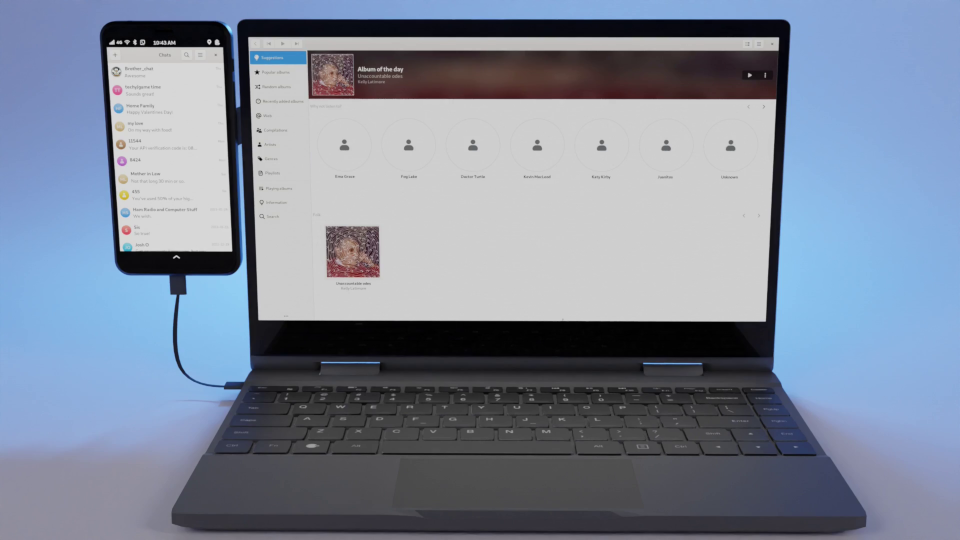 Setting an application to full screen using the Lapdock Kit