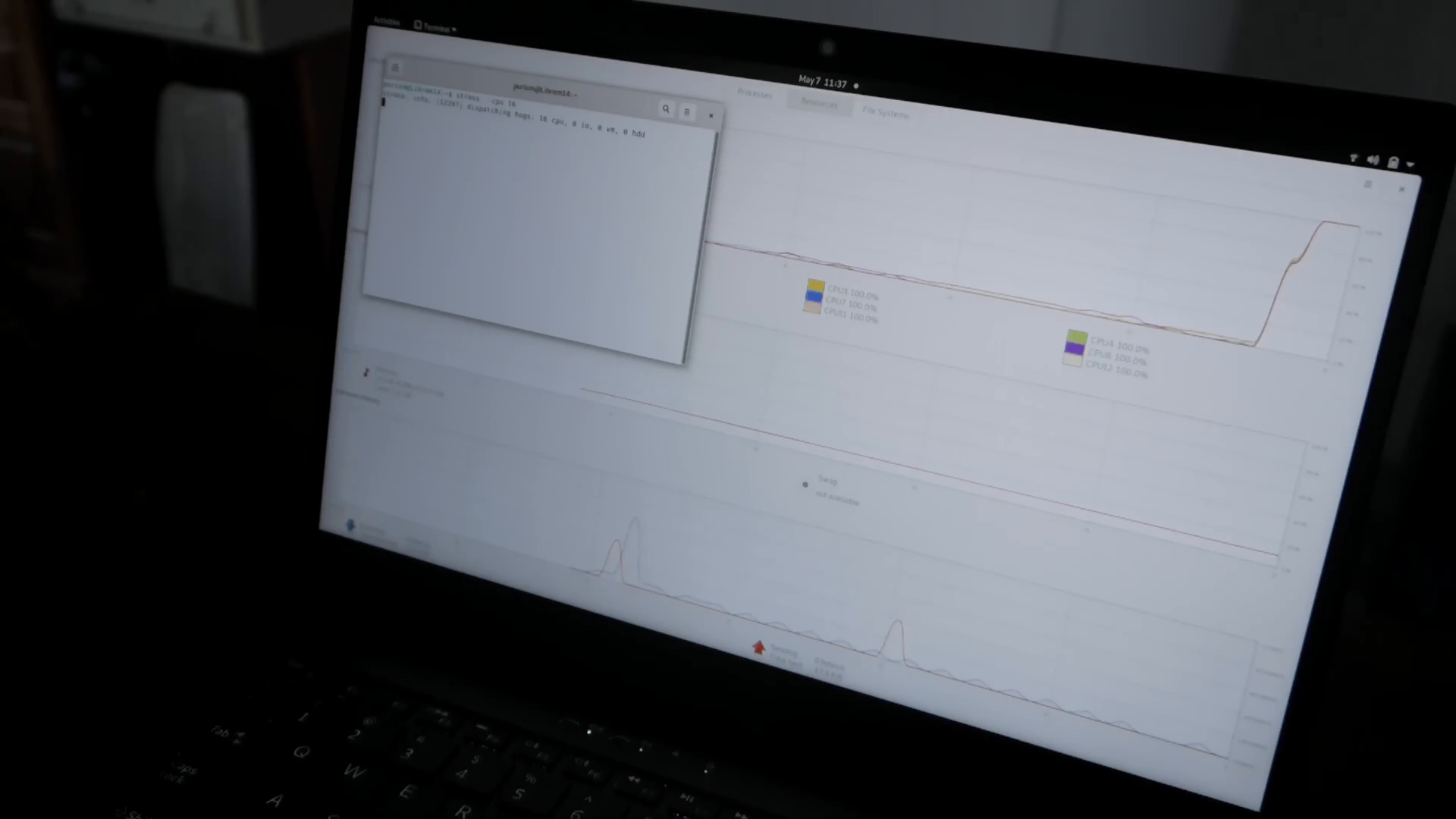 Battery monitor: CPU stress test