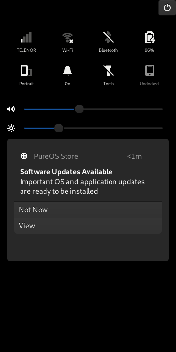 Notifications indicate when software updates are available