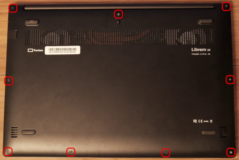 L14 rear cover screw locations