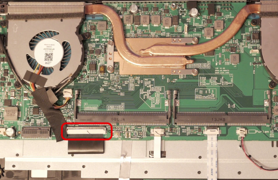 Disconnect L14 keyboard connector