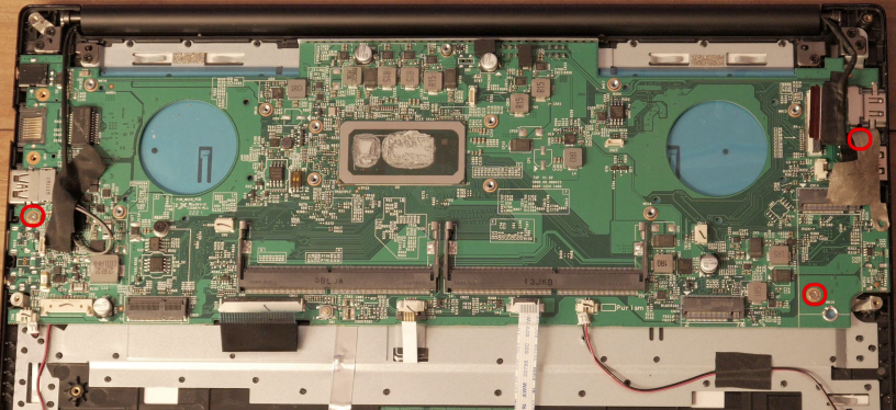 L14 mainboard screw removal